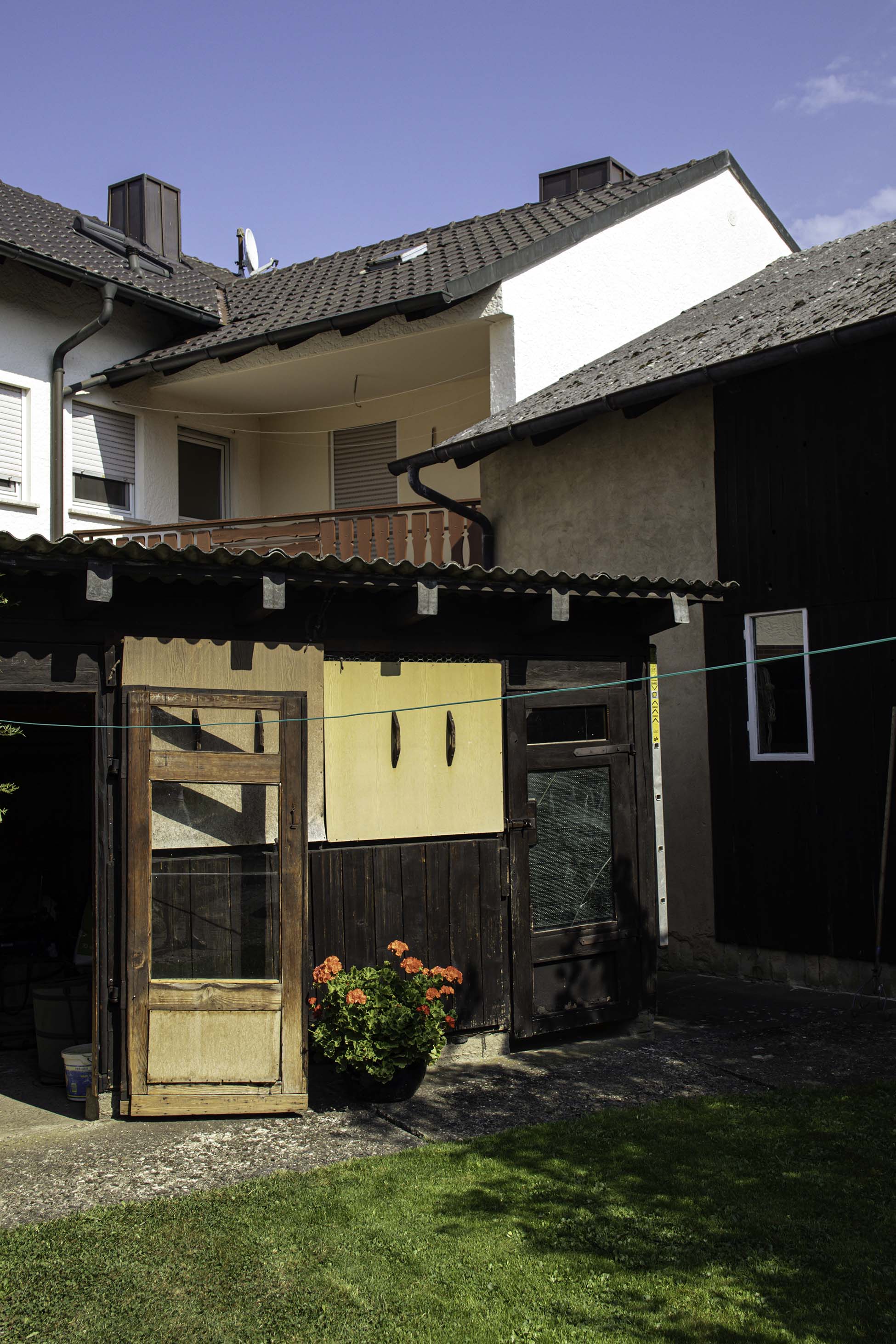 Gartenhaus in einem Innenhof